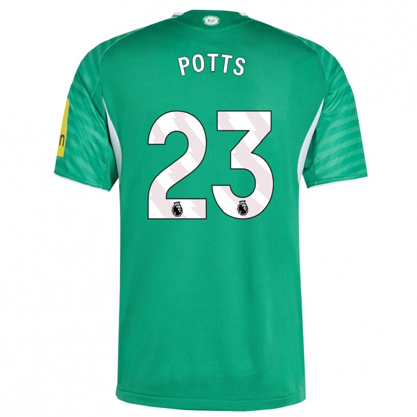 Danxen Men Charlotte Potts #23 Green White Away Jersey 2025/26 T-Shirt