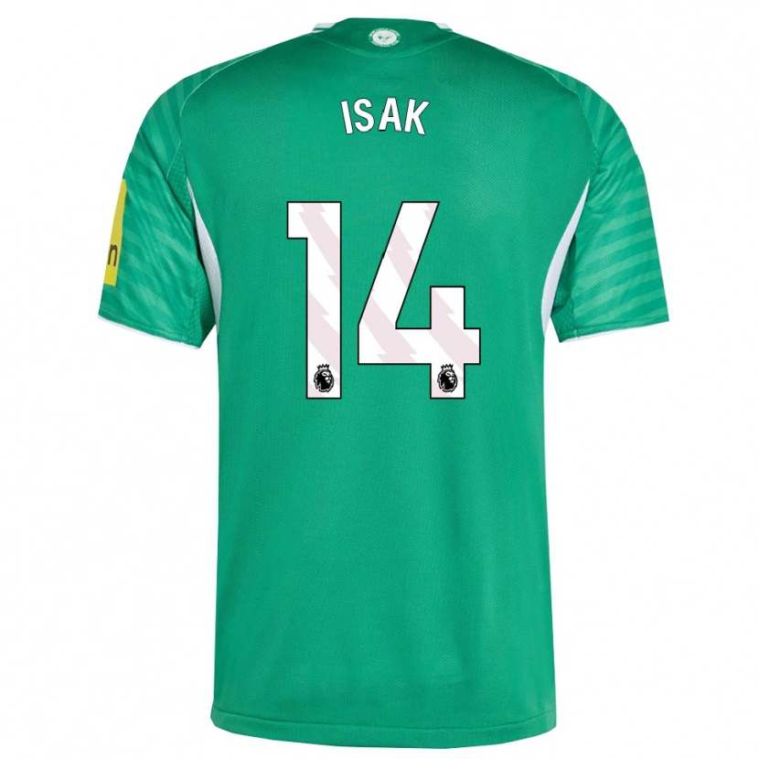 Danxen Men Alexander Isak #14 Green White Away Jersey 2025/26 T-Shirt