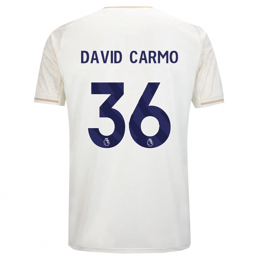 Danxen Men David Carmo #36 Off White Black Away Jersey 2025/26 T-Shirt