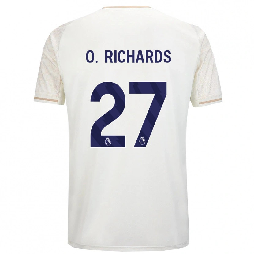 Danxen Men Omar Richards #27 Off White Black Away Jersey 2025/26 T-Shirt