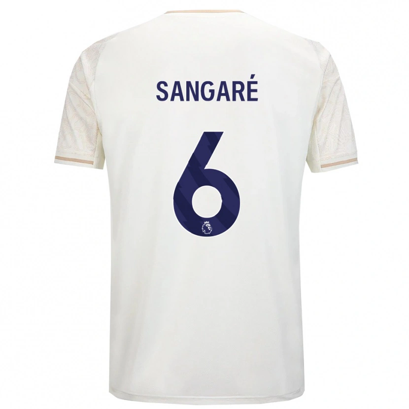 Danxen Men Ibrahim Sangaré #6 Off White Black Away Jersey 2025/26 T-Shirt