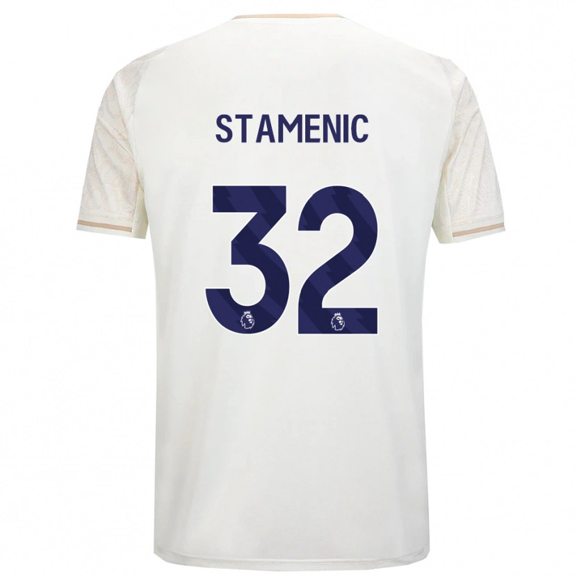 Danxen Men Marko Stamenic #32 Off White Black Away Jersey 2025/26 T-Shirt