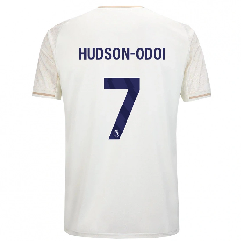 Danxen Men Callum Hudson-Odoi #7 Off White Black Away Jersey 2025/26 T-Shirt