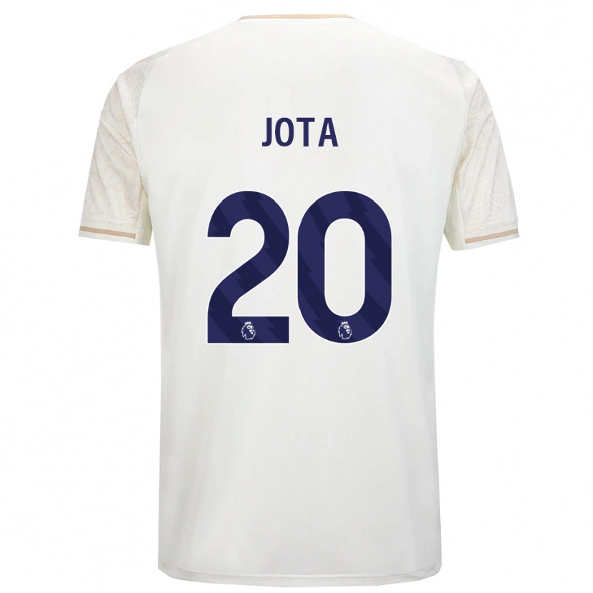 Danxen Men Jota Silva #20 Off White Black Away Jersey 2025/26 T-Shirt