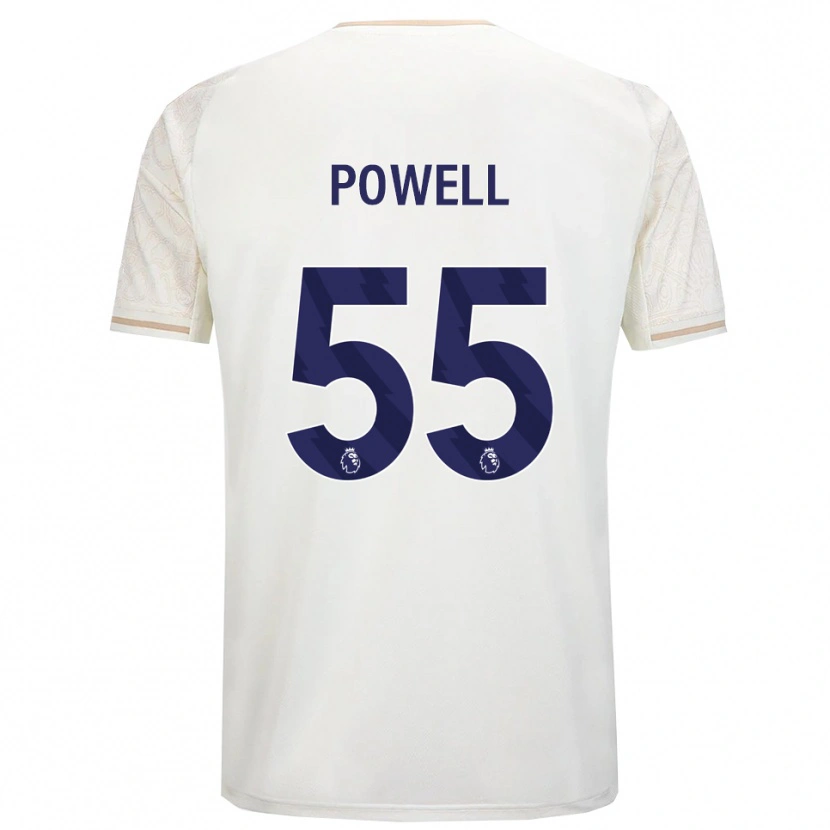 Danxen Men Josh Powell #55 Off White Black Away Jersey 2025/26 T-Shirt