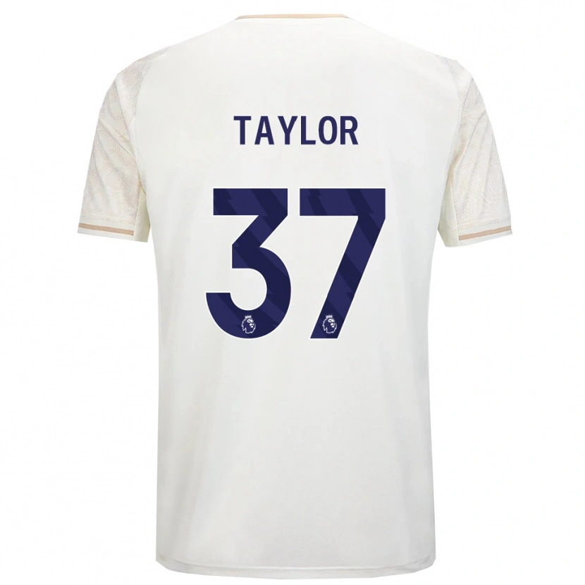 Danxen Men Dale Taylor #37 Off White Black Away Jersey 2025/26 T-Shirt