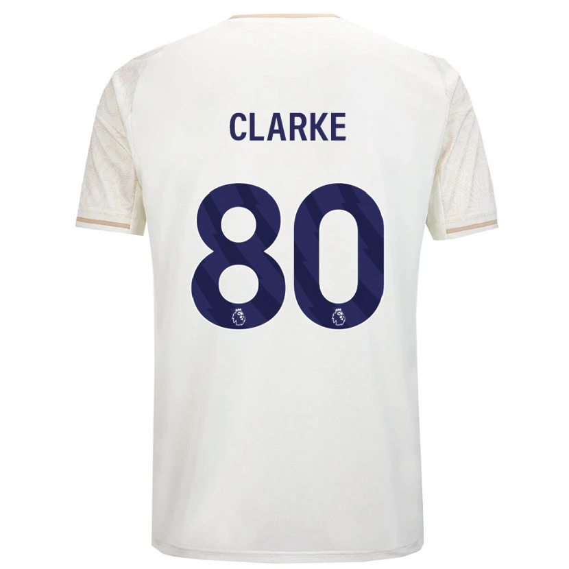 Danxen Men Kristian Clarke #80 Off White Black Away Jersey 2025/26 T-Shirt