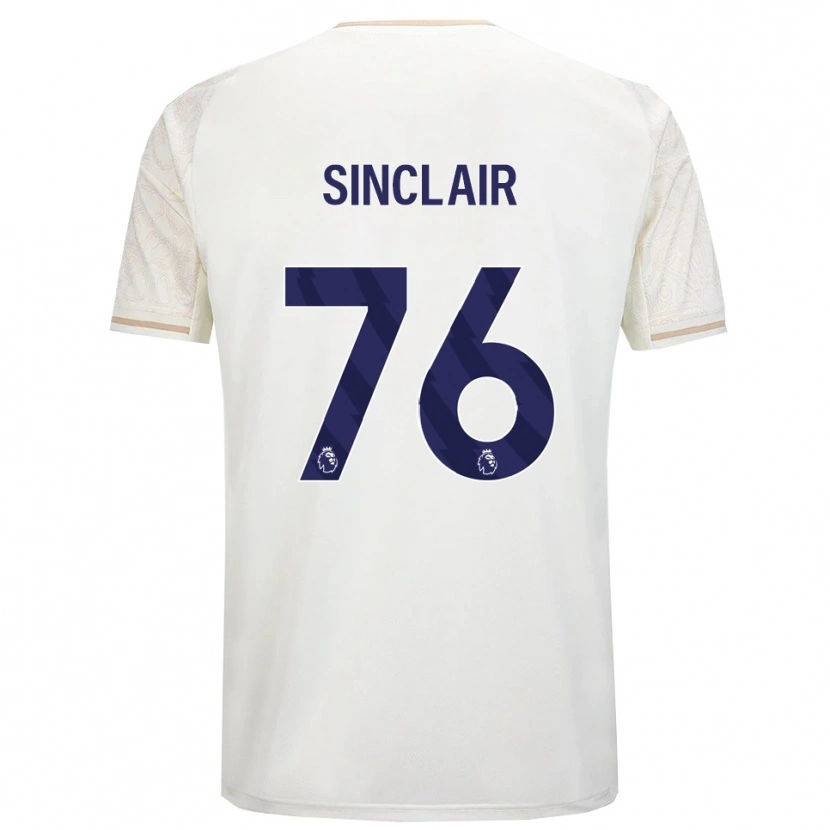 Danxen Men Jimmy Sinclair #76 Off White Black Away Jersey 2025/26 T-Shirt