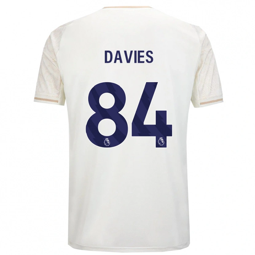 Danxen Men Isaac Davies #84 Off White Black Away Jersey 2025/26 T-Shirt