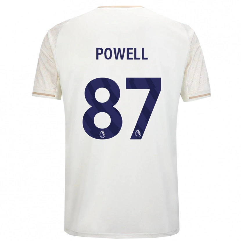 Danxen Men Jayden Powell #87 Off White Black Away Jersey 2025/26 T-Shirt