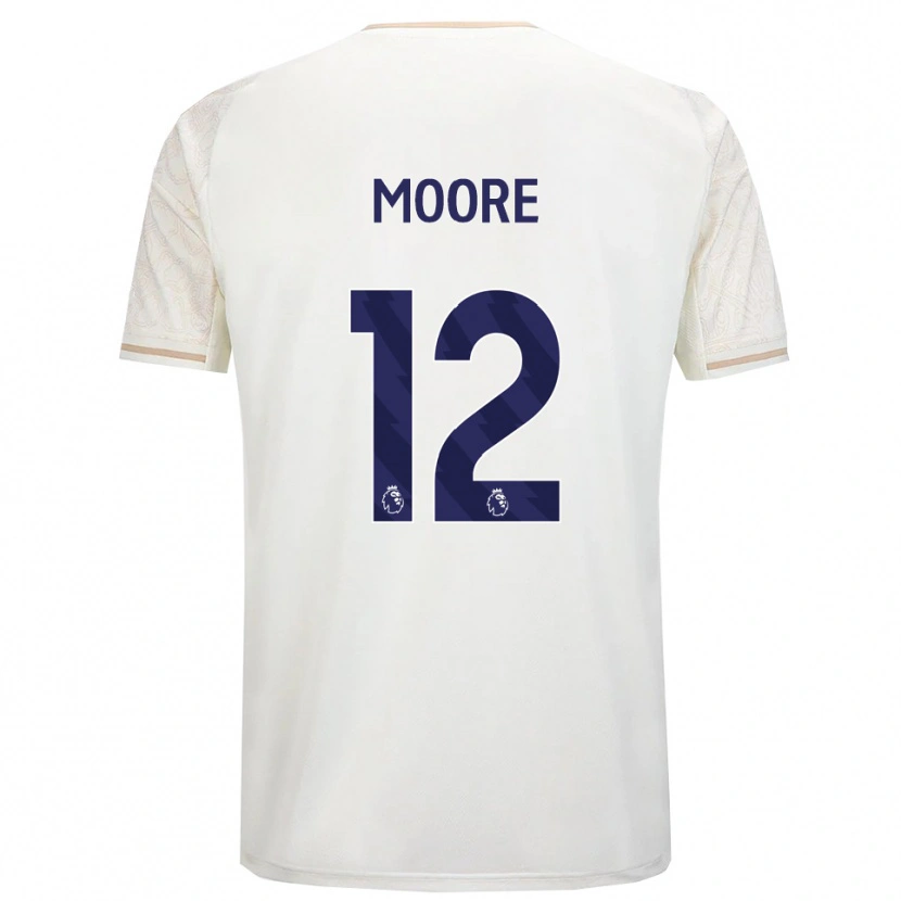 Danxen Men Daniel Moore #12 Off White Black Away Jersey 2025/26 T-Shirt