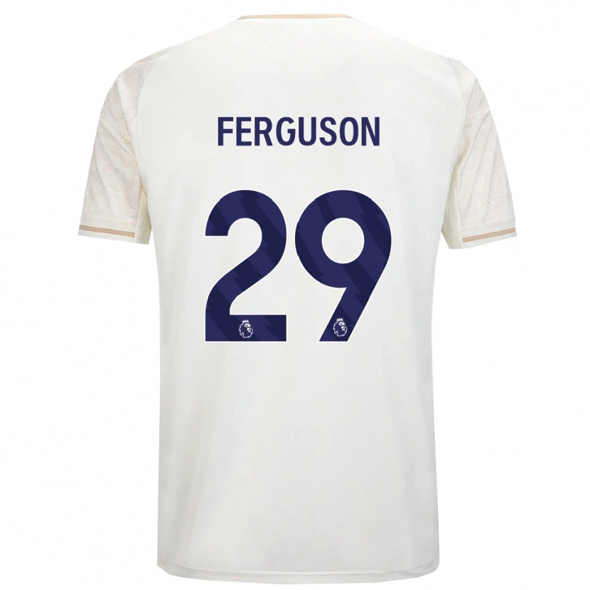Danxen Men Georgie Ferguson #29 Off White Black Away Jersey 2025/26 T-Shirt