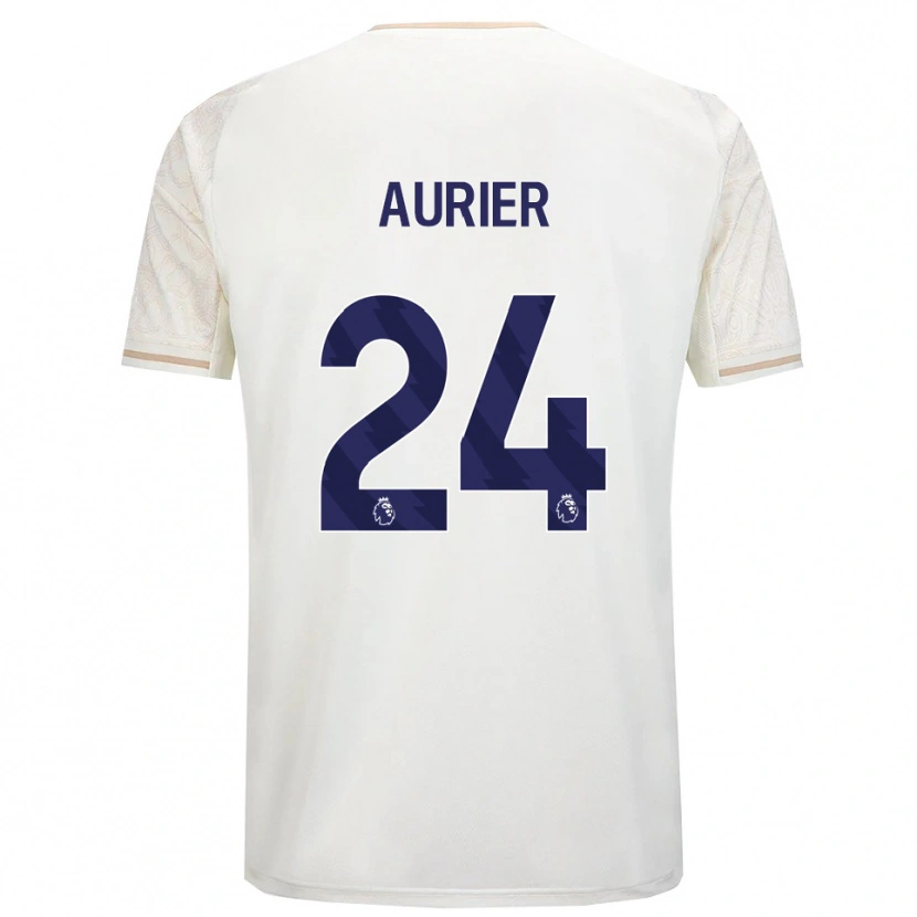 Danxen Men Serge Aurier #24 Off White Black Away Jersey 2025/26 T-Shirt