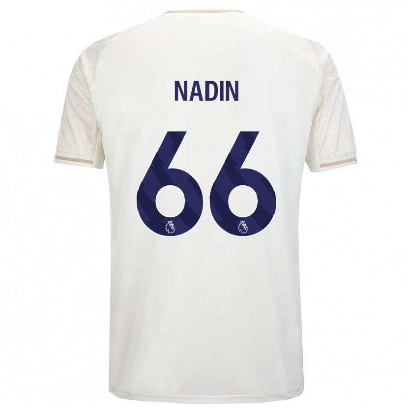 Danxen Men Jack Nadin #66 Off White Black Away Jersey 2025/26 T-Shirt