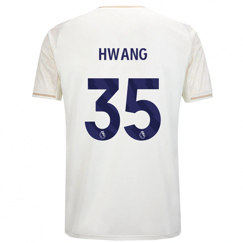 Danxen Men Ui-Jo Hwang #35 Off White Black Away Jersey 2025/26 T-Shirt