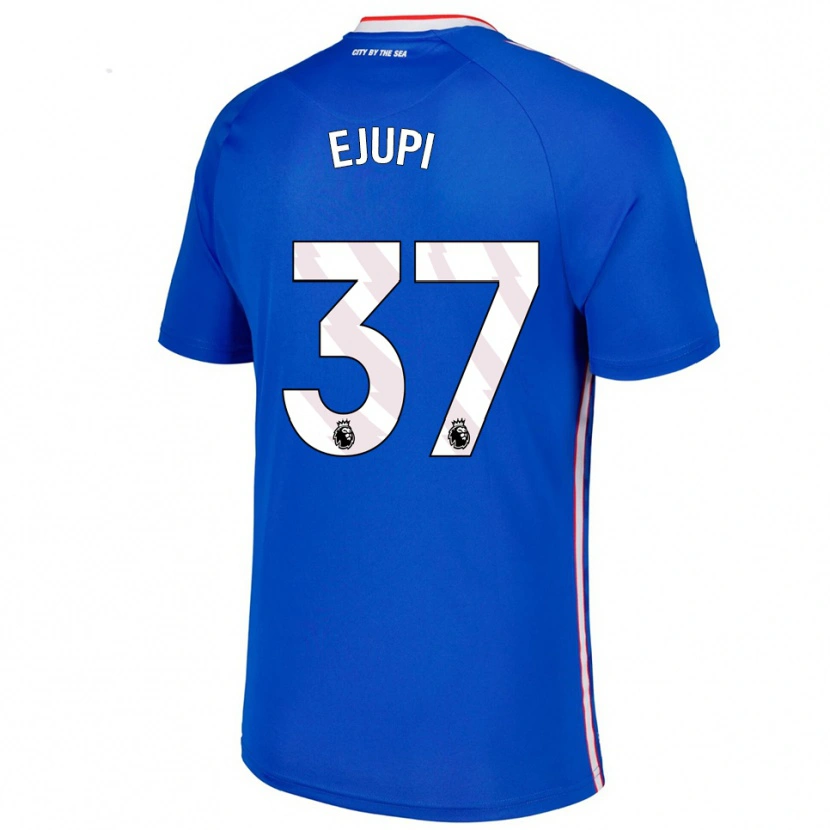 Danxen Men Elizabeta Ejupi #37 Blue White Away Jersey 2025/26 T-Shirt