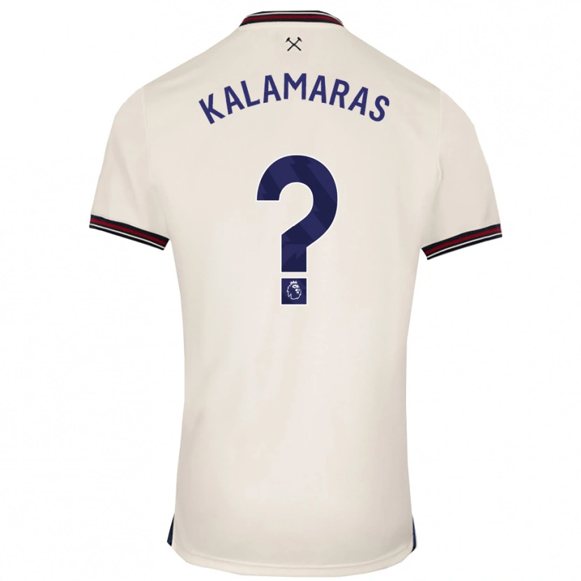 Danxen Men Pablo Kalamaras #0 Off White Away Jersey 2025/26 T-Shirt