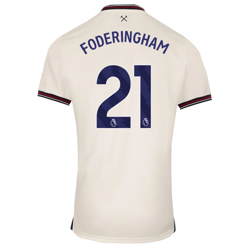 Danxen Men Wes Foderingham #21 Off White Away Jersey 2025/26 T-Shirt