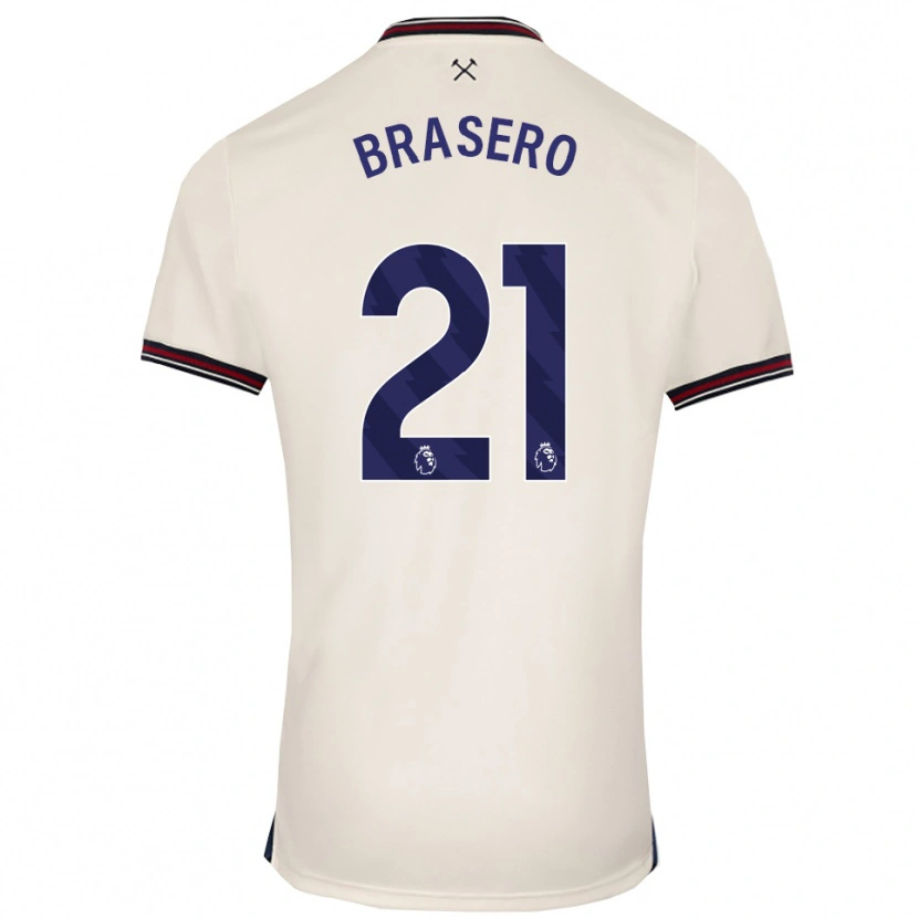 Danxen Men Sarah Brasero #21 Off White Away Jersey 2025/26 T-Shirt