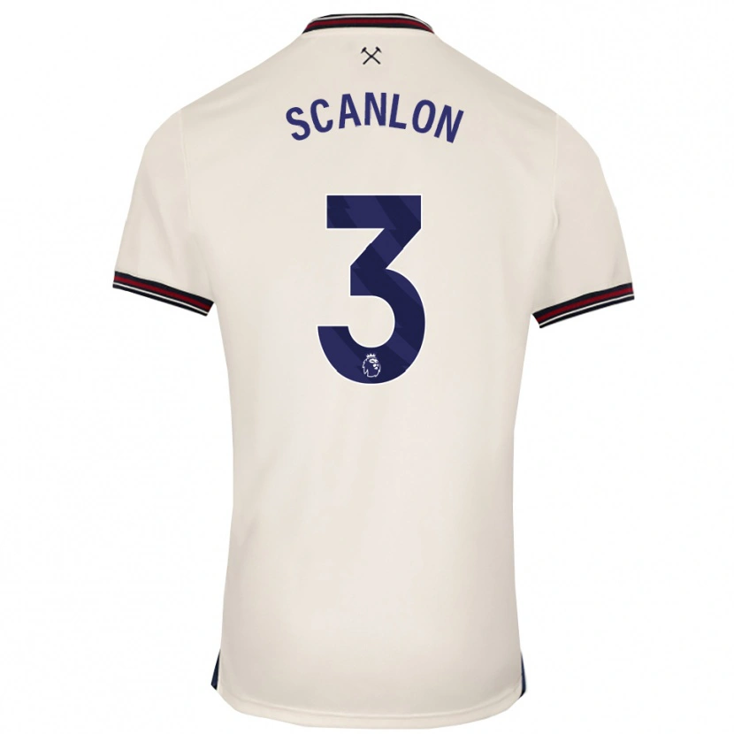 Danxen Men Joe Scanlon #3 Off White Away Jersey 2025/26 T-Shirt