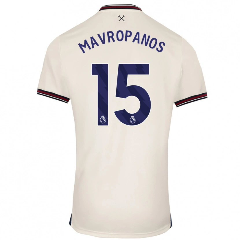 Danxen Men Konstantinos Mavropanos #15 Off White Away Jersey 2025/26 T-Shirt