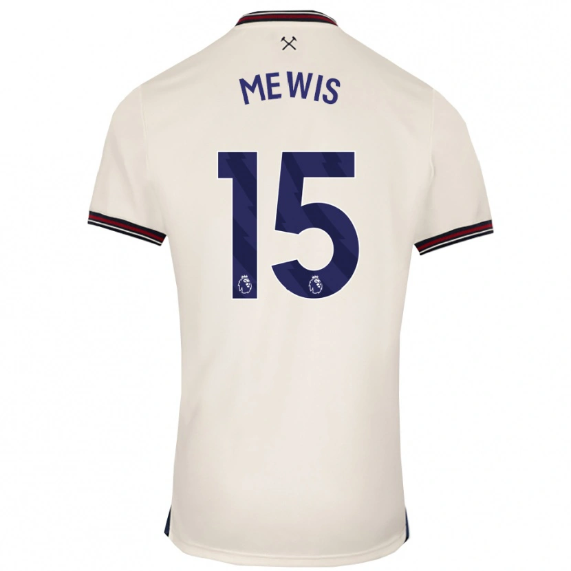 Danxen Men Kristie Mewis #15 Off White Away Jersey 2025/26 T-Shirt
