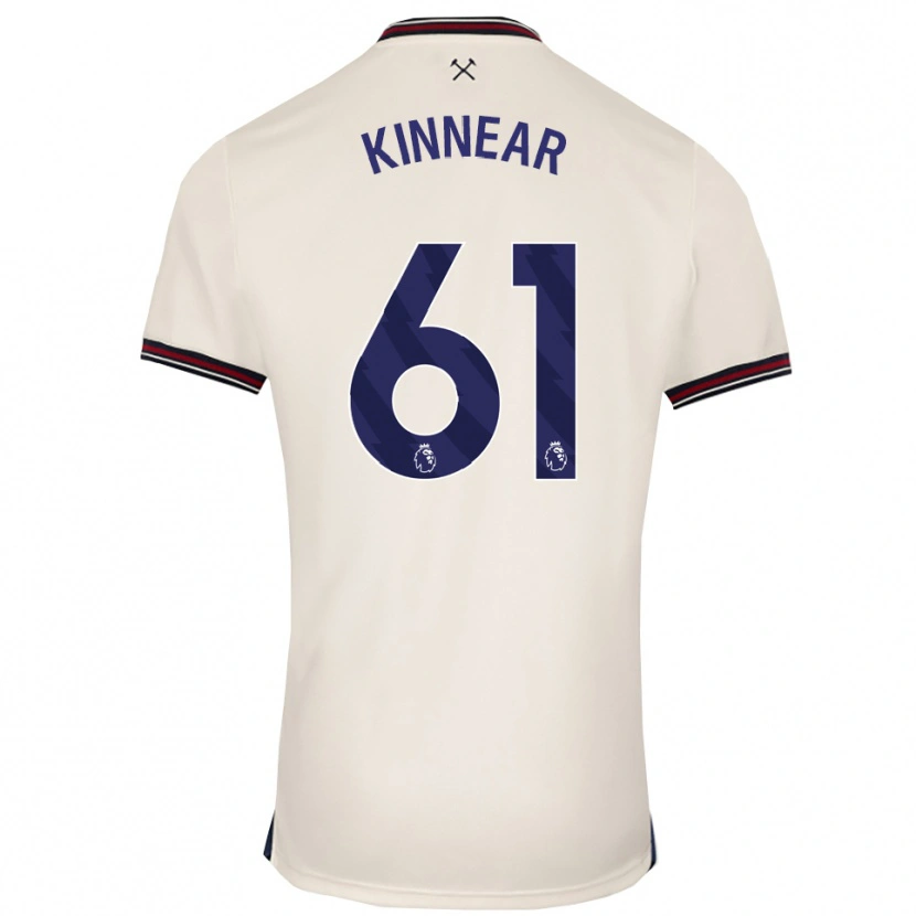 Danxen Men Brian Kinnear #61 Off White Away Jersey 2025/26 T-Shirt