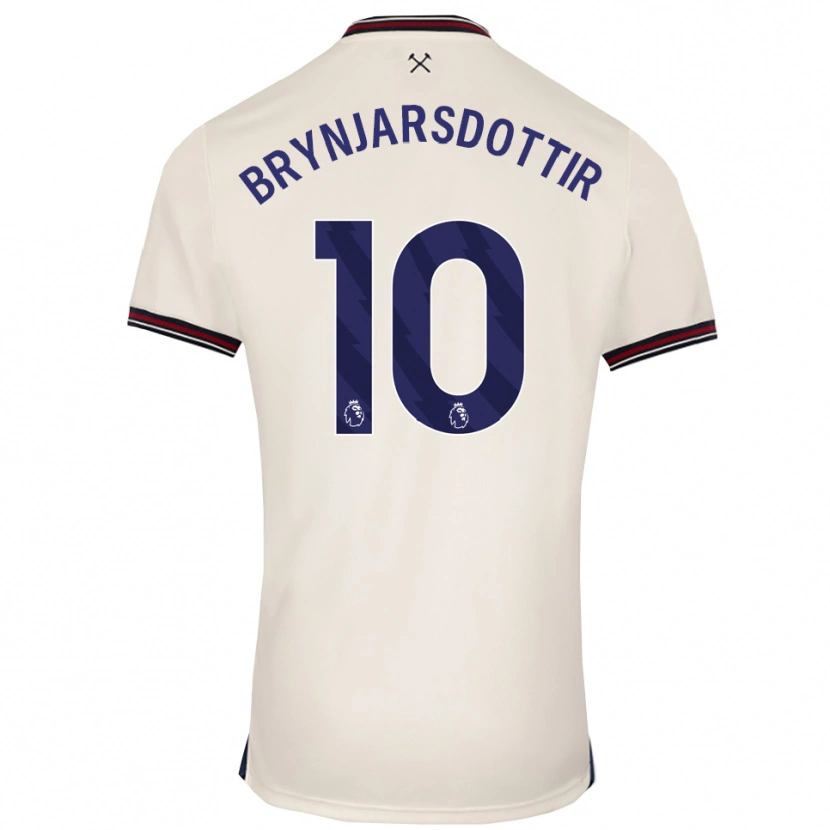 Danxen Men Dagný Brynjarsdóttir #10 Off White Away Jersey 2025/26 T-Shirt