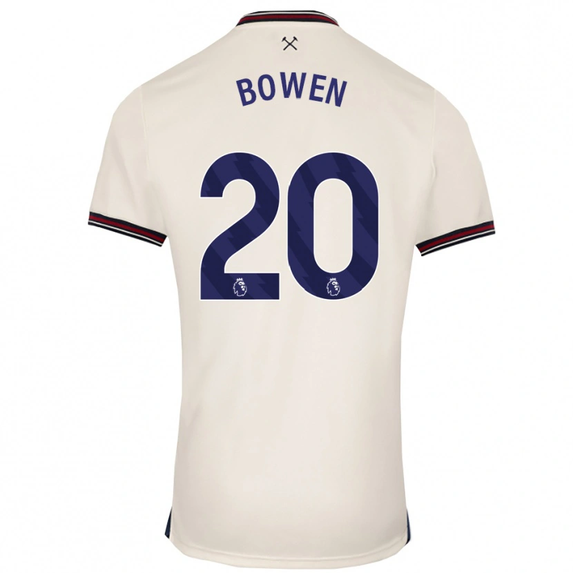 Danxen Men Jarrod Bowen #20 Off White Away Jersey 2025/26 T-Shirt