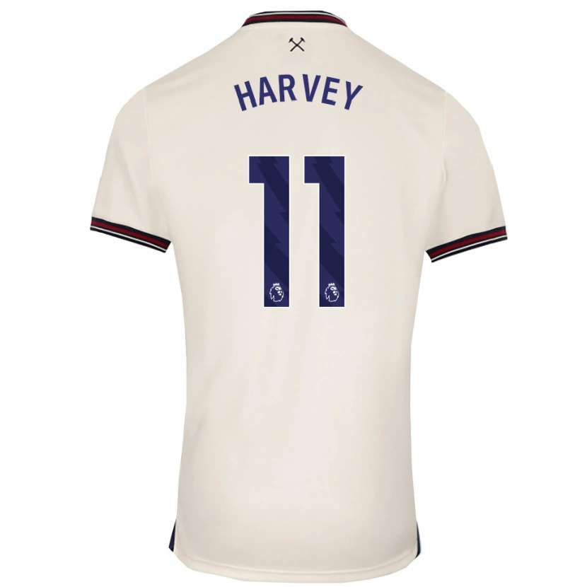 Danxen Men Ros Harvey #11 Off White Away Jersey 2025/26 T-Shirt