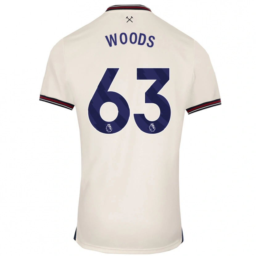 Danxen Men Archie Woods #63 Off White Away Jersey 2025/26 T-Shirt