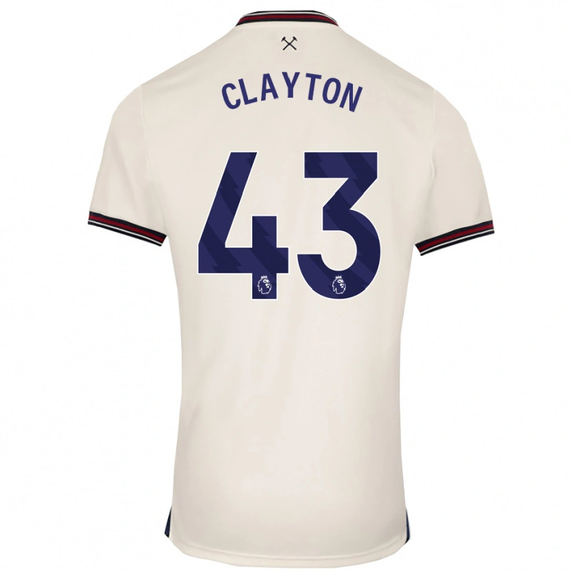 Danxen Men Regan Clayton #43 Off White Away Jersey 2025/26 T-Shirt