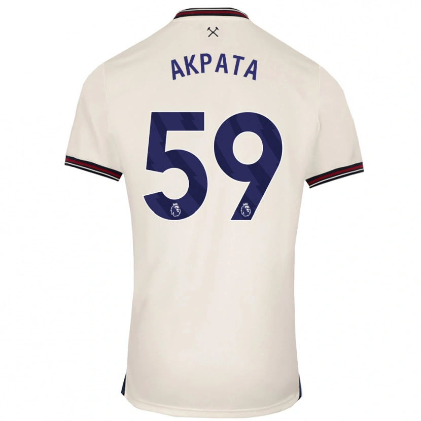 Danxen Men Tyron Akpata #59 Off White Away Jersey 2025/26 T-Shirt