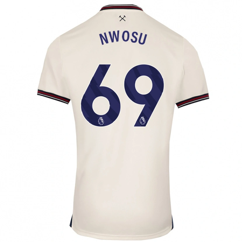 Danxen Men Chinaza Nwosu #69 Off White Away Jersey 2025/26 T-Shirt