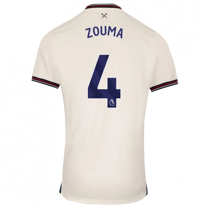 Danxen Men Kurt Zouma #4 Off White Away Jersey 2025/26 T-Shirt