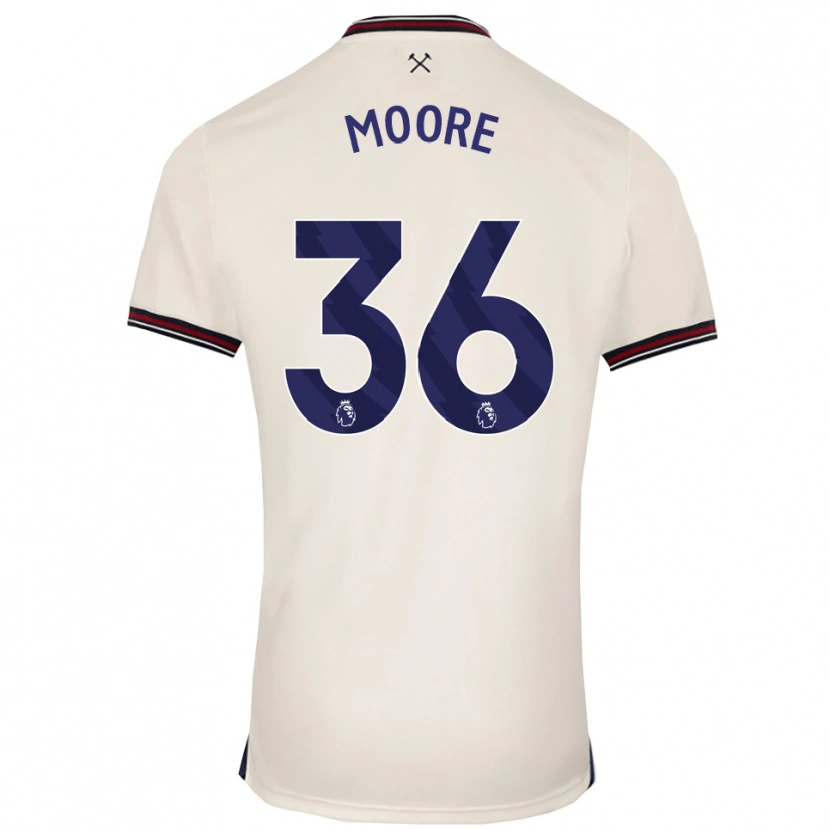 Danxen Men Sean Moore #36 Off White Away Jersey 2025/26 T-Shirt