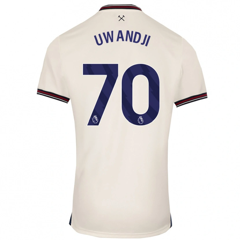 Danxen Men Blaise Uwandji #70 Off White Away Jersey 2025/26 T-Shirt