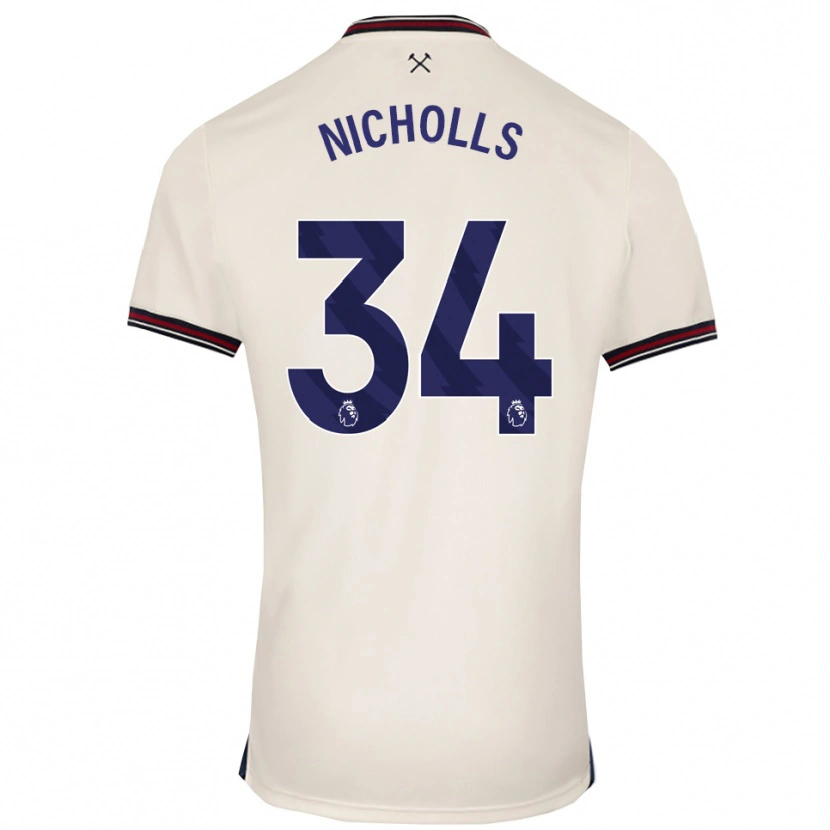 Danxen Men Macey Nicholls #34 Off White Away Jersey 2025/26 T-Shirt