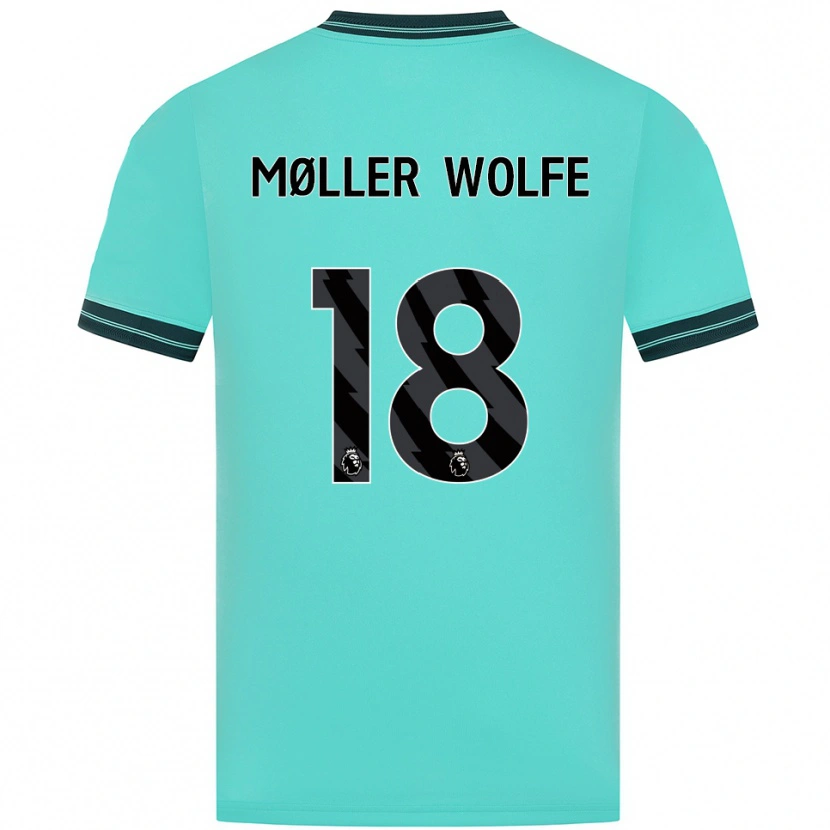 Danxen Men David Møller Wolfe #18 Sky Blue Green Away Jersey 2025/26 T-Shirt
