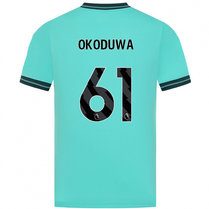 Danxen Men Wesley Okoduwa #61 Sky Blue Green Away Jersey 2025/26 T-Shirt