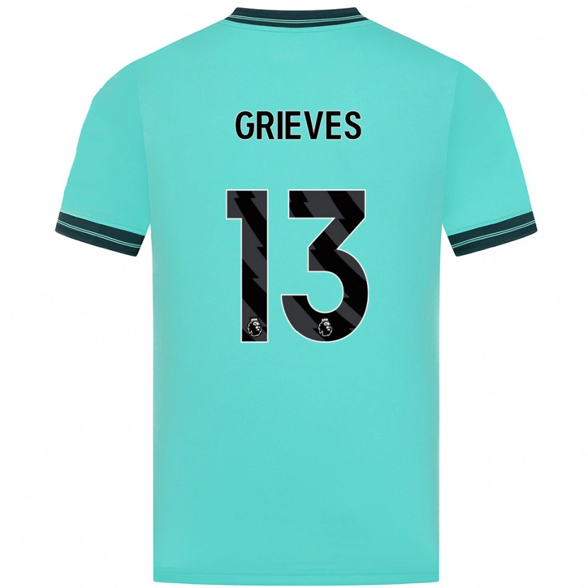 Danxen Men Xander Grieves #13 Sky Blue Green Away Jersey 2025/26 T-Shirt