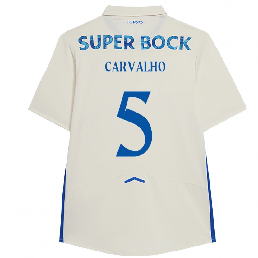 Danxen Men Guilherme Carvalho #5 White Blue Third Jersey 2025/26 T-Shirt