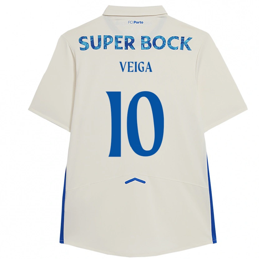 Danxen Men Gabri Veiga #10 White Blue Third Jersey 2025/26 T-Shirt