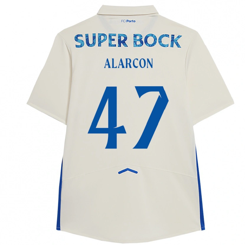 Danxen Men Ángel Alarcón #47 White Blue Third Jersey 2025/26 T-Shirt