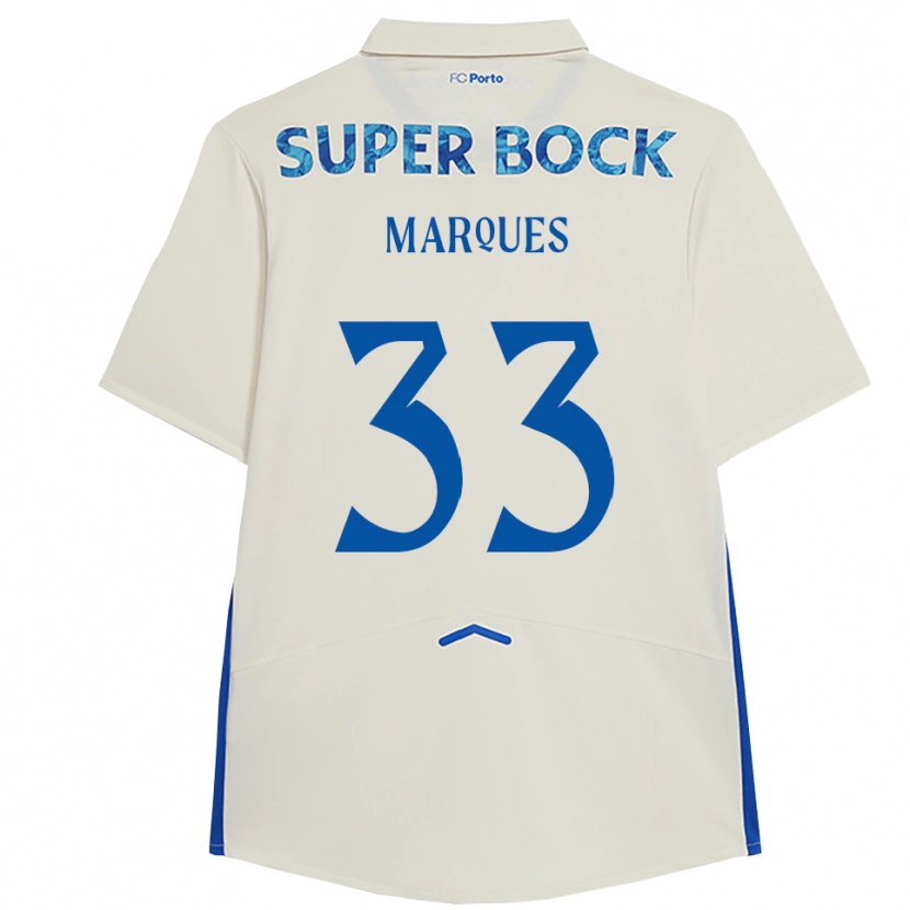 Danxen Men Bárbara Marques #33 White Blue Third Jersey 2025/26 T-Shirt