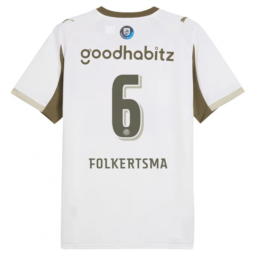 Danxen Men Sisca Folkertsma #6 White Gray Third Jersey 2025/26 T-Shirt