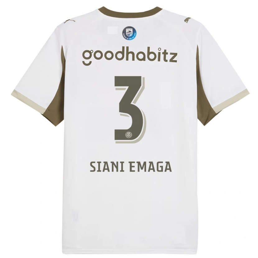 Danxen Men Ezechiel Siani Emaga #3 White Gray Third Jersey 2025/26 T-Shirt
