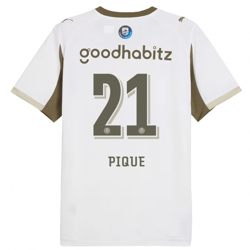 Danxen Men Naomi Piqué #21 White Gray Third Jersey 2025/26 T-Shirt
