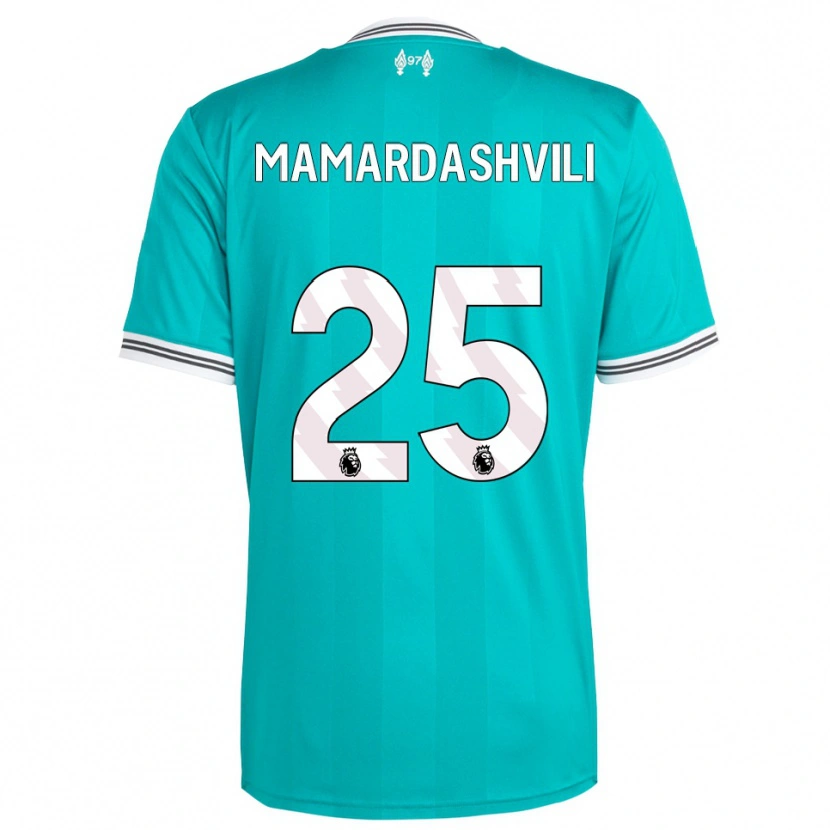 Danxen Men Giorgi Mamardashvili #25 Green White Third Jersey 2025/26 T-Shirt
