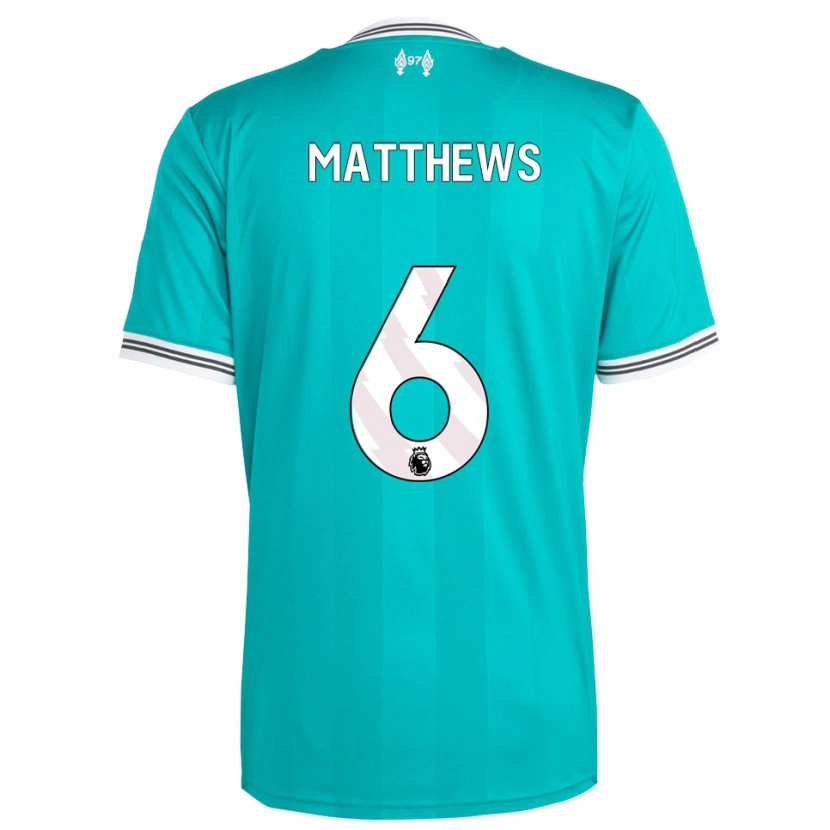 Danxen Men Jasmine Matthews #6 Green White Third Jersey 2025/26 T-Shirt